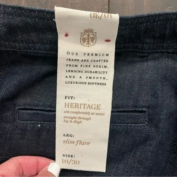 Talbots Heritage Slim Flare Jeans 10/30 NWT